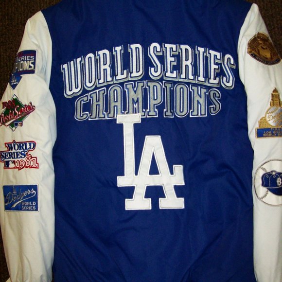 LOS ANGELES DODGERS 7 TIME WORLD SERIES CHAMPIONSHIP Hooded Jacket M L 2X - Picture 8 of 13